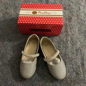 Panda Ninjia Silver Glitter Toddler Shoes Sz 10M